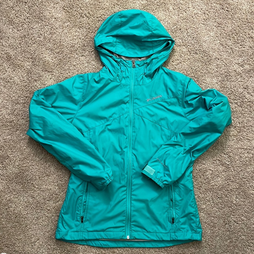 Columbia Ladies Windbreaker Jacket - Light Green - Size M